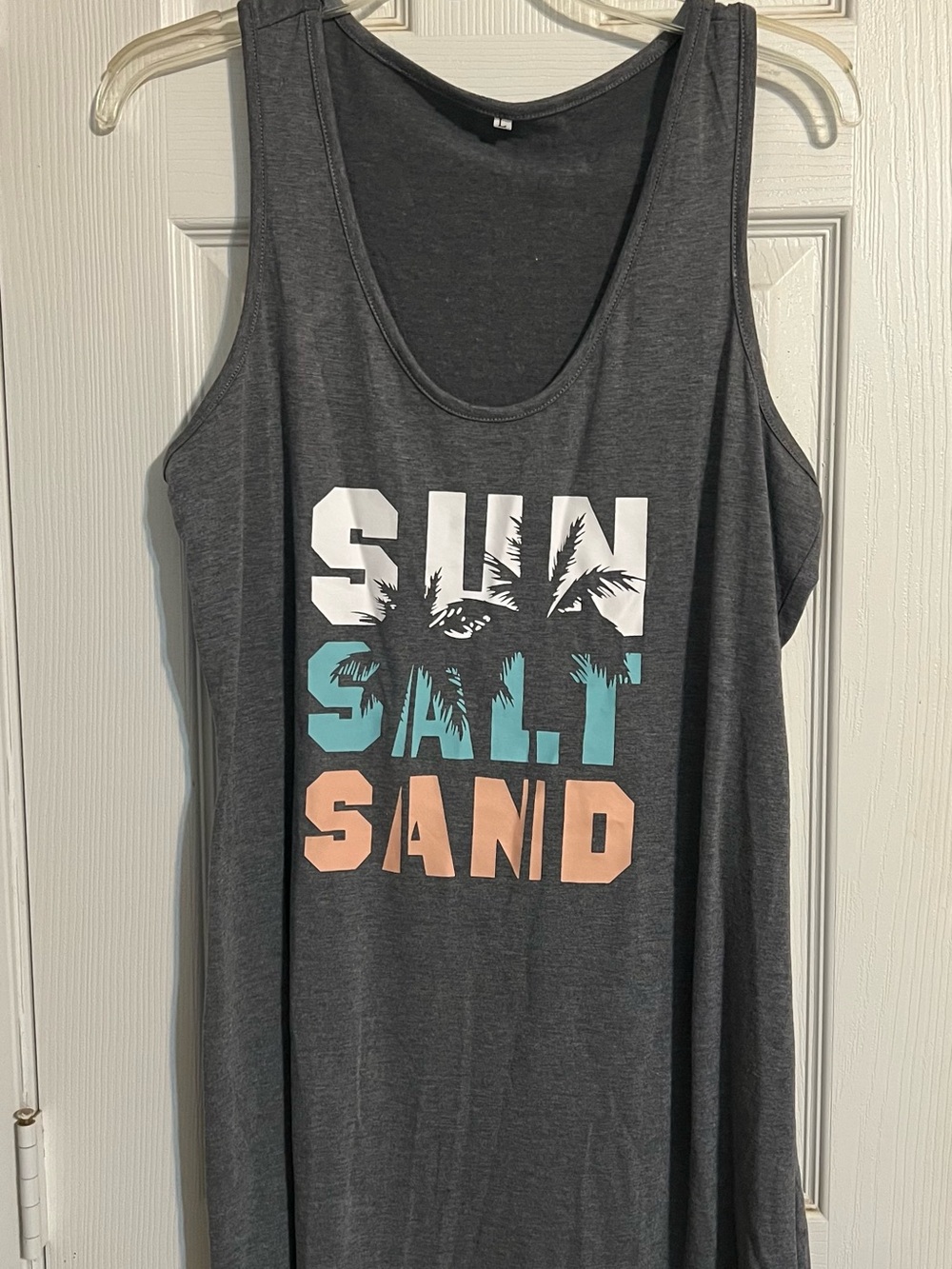 Charcoal Graphic Tank Dress - SUN SALT SAND